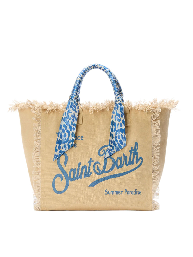 MC2 Saint Barth Vanity Canvas Safari Print Beige Bag
