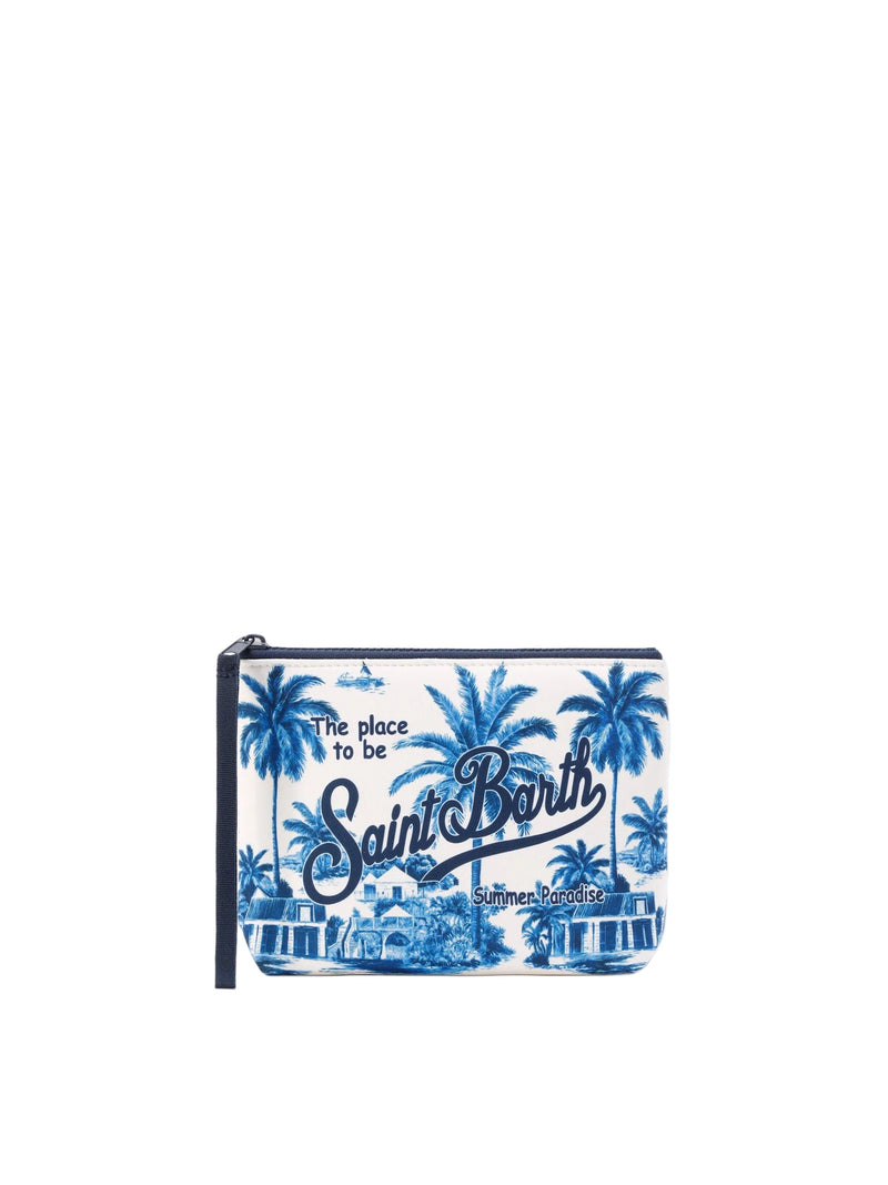 MC2 SAINT BARTH ALINE SCUBA POUCH WITH TOILE DE JOUY PRINT | SPECIAL EDITION