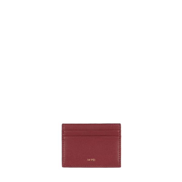 JW PEI Woven Texture Card Holder in Claret