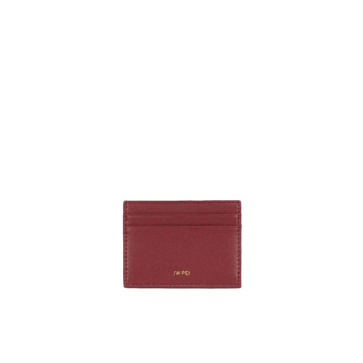 JW PEI Woven Texture Card Holder in Claret