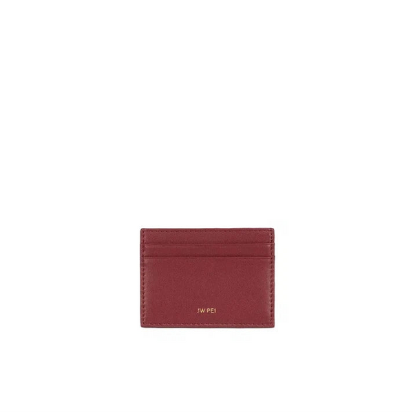 JW PEI Woven Texture Card Holder in Claret