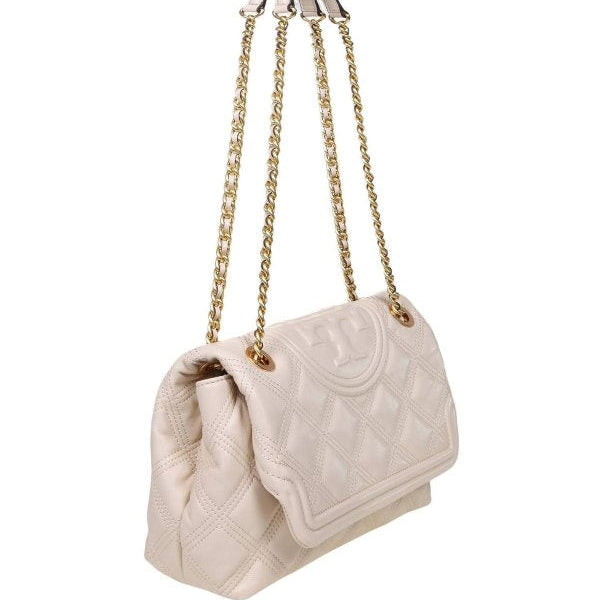 Tory Burch Fleming Soft Convertible Shoulder Bag in off white