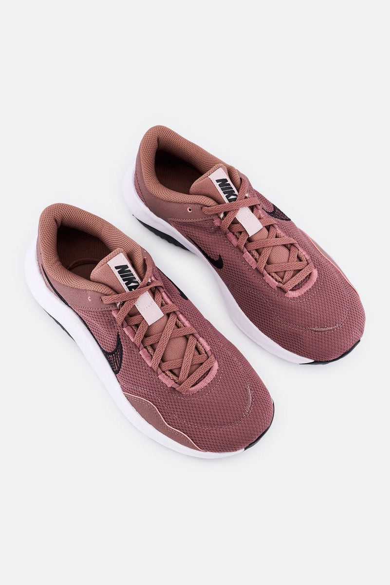 Nike Women Legend Essential 3 NN Lace Up Running Shoes, Mauve size 7M