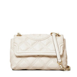 Tory Burch Fleming Soft Convertible Shoulder Bag in off white