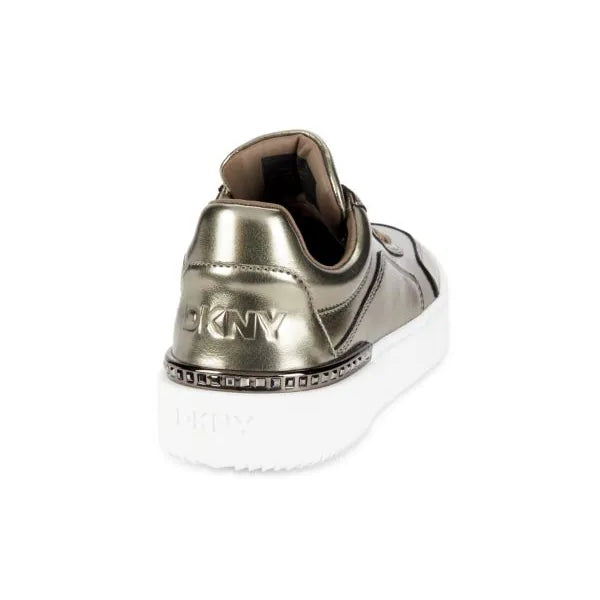 DKNY Beverley Metallic Low Top Platform Sneaker Size 8