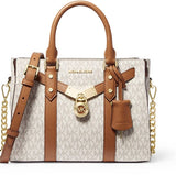 Michael Kors Nouveau Hamilton Small Logo and Leather Satchel