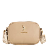 US Polo ASSN Classic Zip Crossbody Bag in Beige