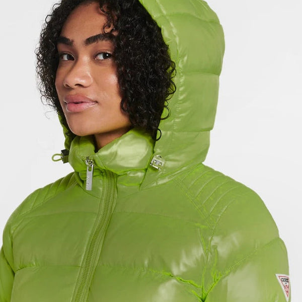 Guess hooded puffer jacket size L