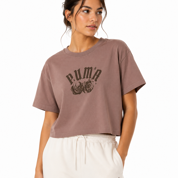 PUMA Floral Graphic T-Shirt LARGE