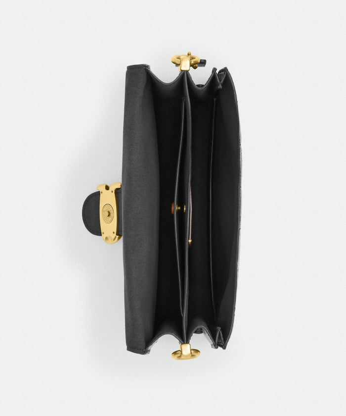 Coach Chain Tabby Shoulder Bag With Quilting in black