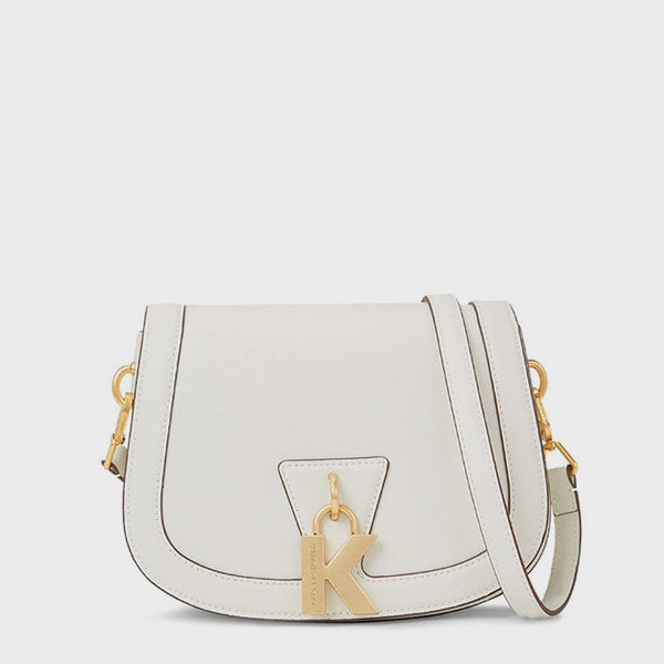 Karl Lagerfeld logo crossbody bag in white
