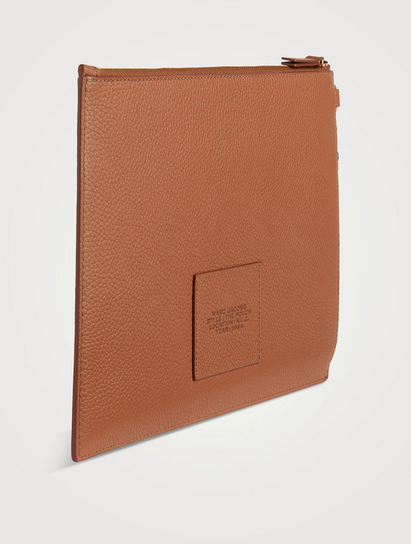Marc Jacobs The Large Leather Clutch in brown