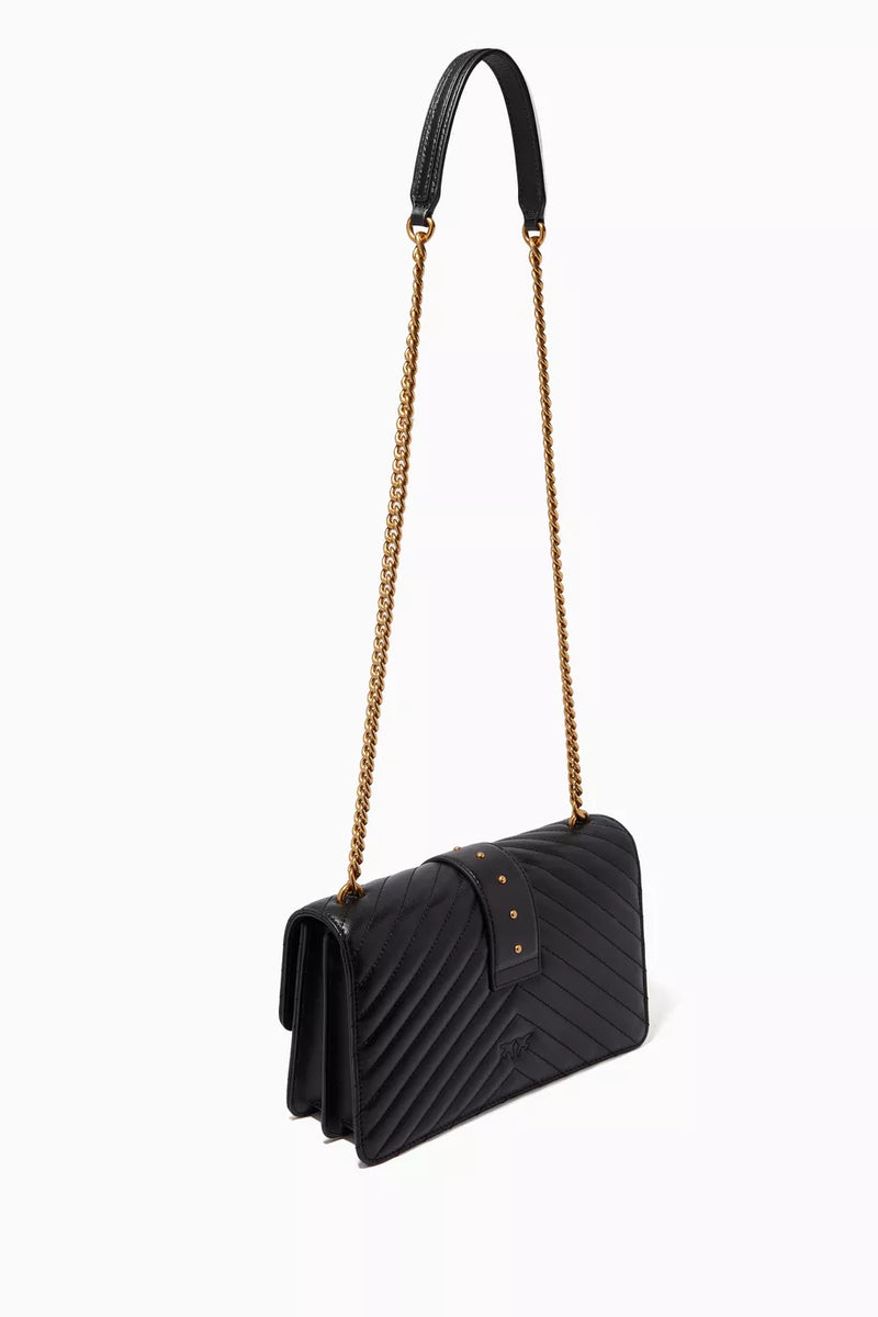 PINKO Love Icon Classic Quilted Leather Shoulder Bag
