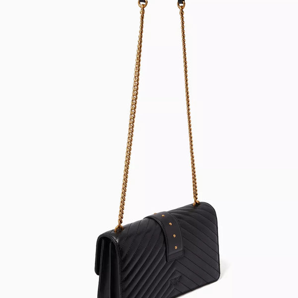 PINKO Love Icon Classic Quilted Leather Shoulder Bag