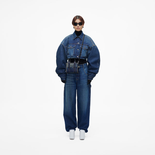 Marc Jacobs The Denim Printed Leather Micro Tote Bag