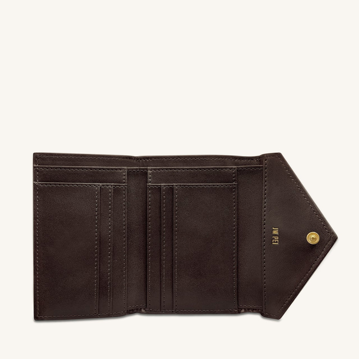JW PEI Celeste Woven Textured Envelope Wallet in Brown