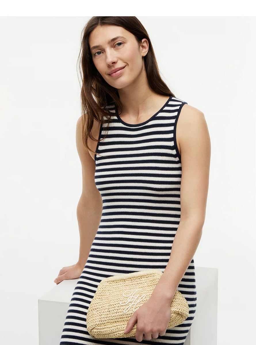 Tommy Hilfiger Braided Clutch Bag Natural Rafia