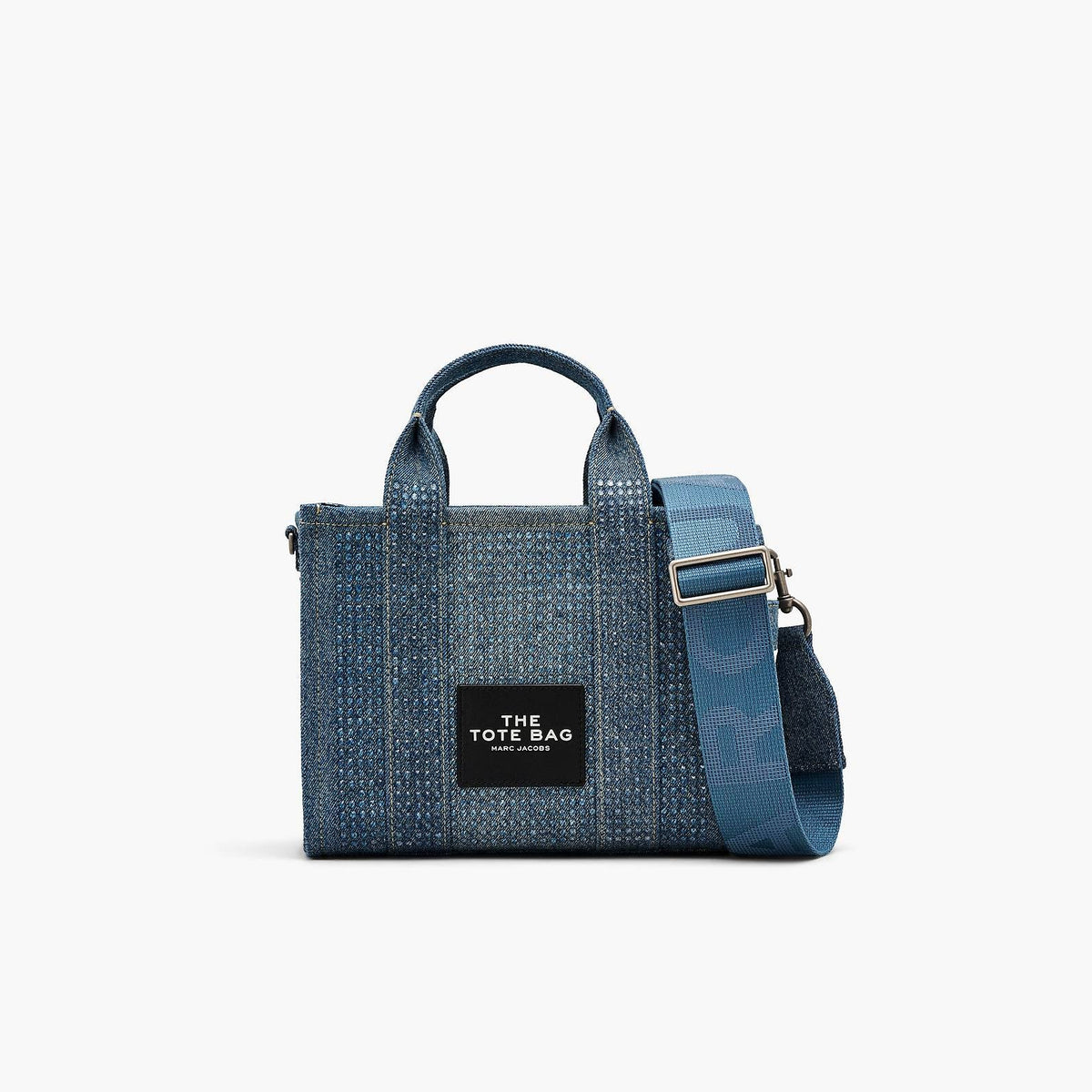 MARC JACOBS THE CRYSTAL DENIM SMALL TOTE BAG