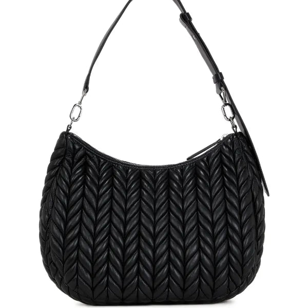 Karl Lagerfeld K/Weave Hobo Bag in Black