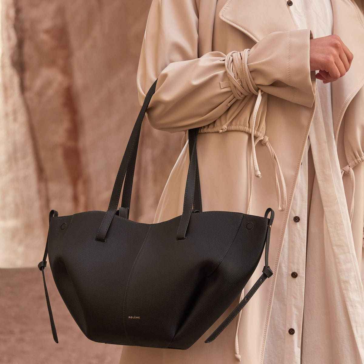 Polene Cyme Mini EDITION TEXTURED BLACK