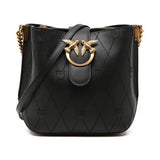 Pinko Leather Bag Love Bucket Wave Logo