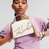 Karl Lagerfeld K/ Signature Small Crossbody Bag in White