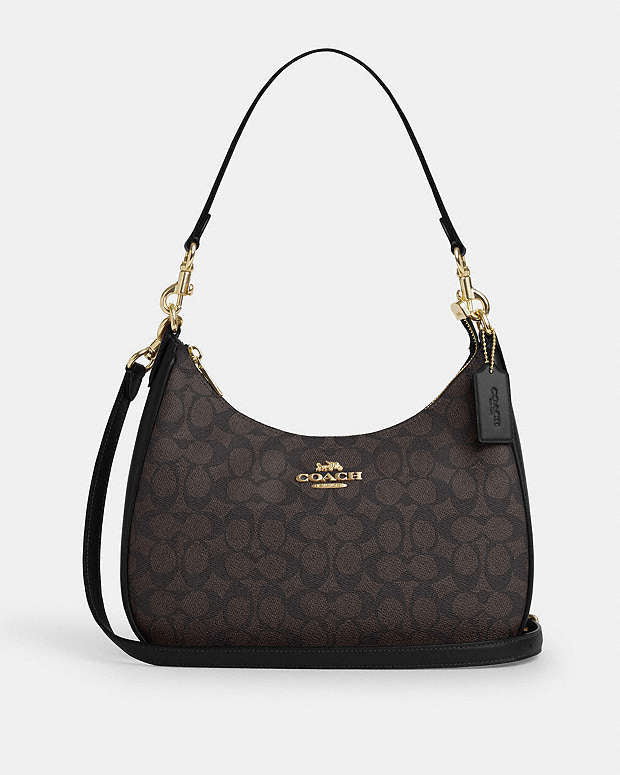 Coach Teri Hobo Bag In Signature Canvas