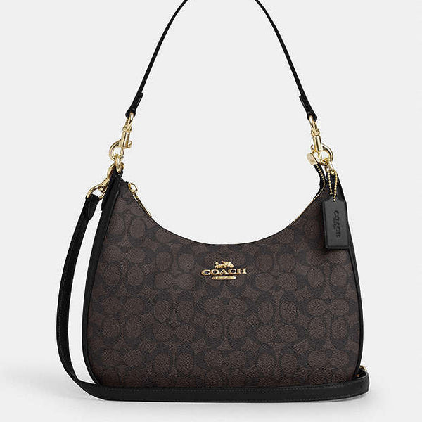 Coach Teri Hobo Bag In Signature Canvas