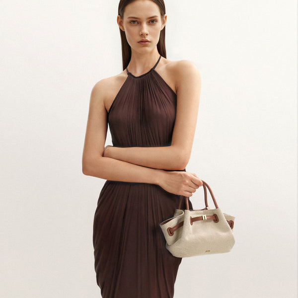 JW PEI Hana Mini Tote Bag - Brown Canvas