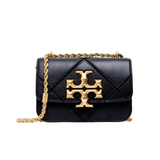 Tory Burch Eleanor Diamond Quilted Mini Black Camera Shoulder