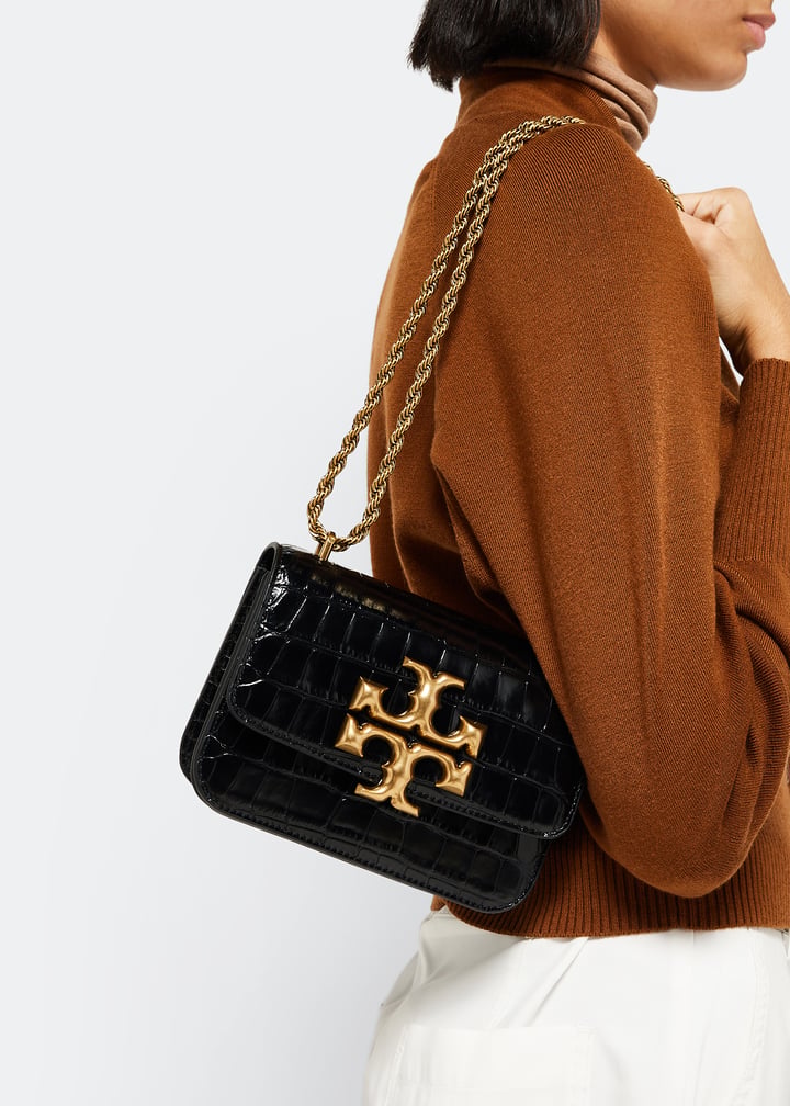 Tory Burch Small Eleanor Bag in Lizard Black