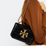 Tory Burch Small Eleanor Bag in Lizard Black