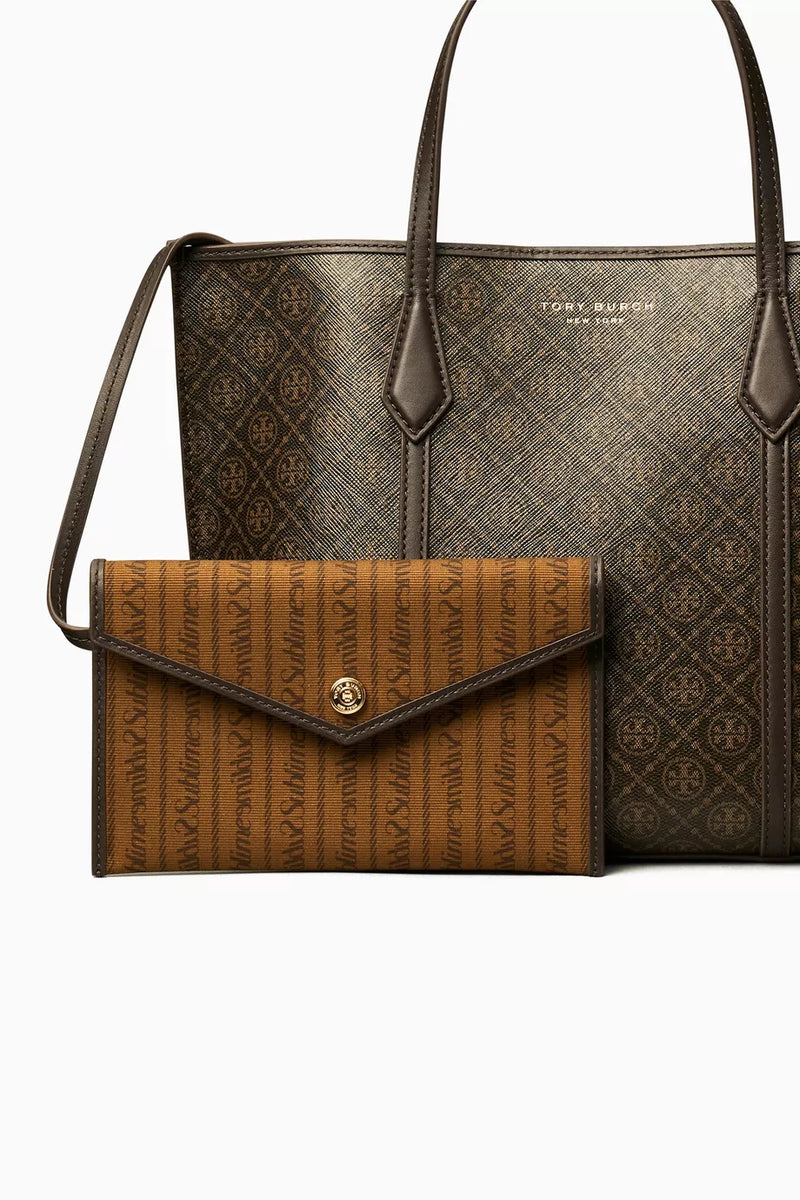 TORY BURCH Small Perry Tote Bag in Coated-canvas