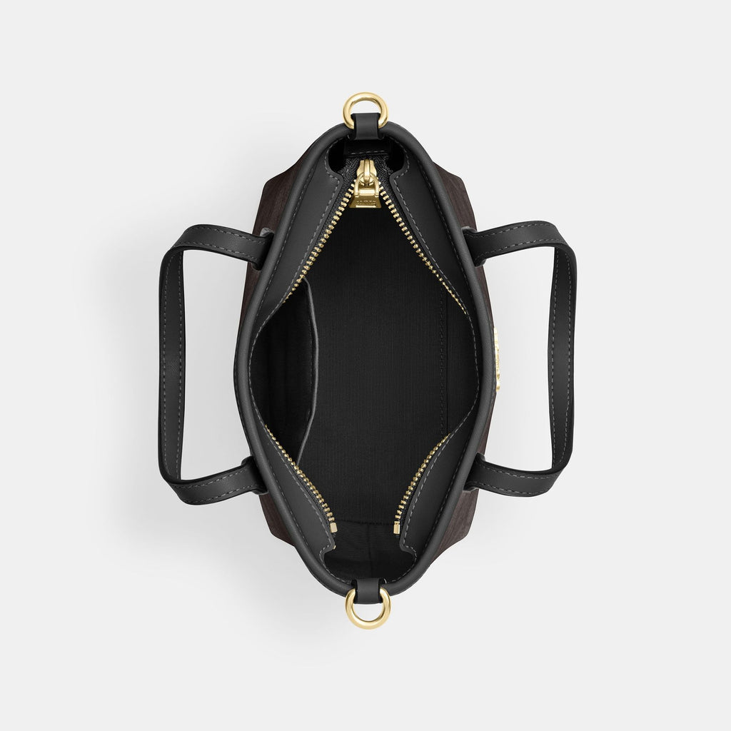 Coach City Mini Tote Bag In Signature Canvas brown gold