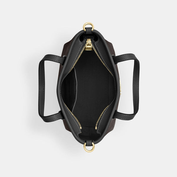 Coach City Mini Tote Bag In Signature Canvas brown gold