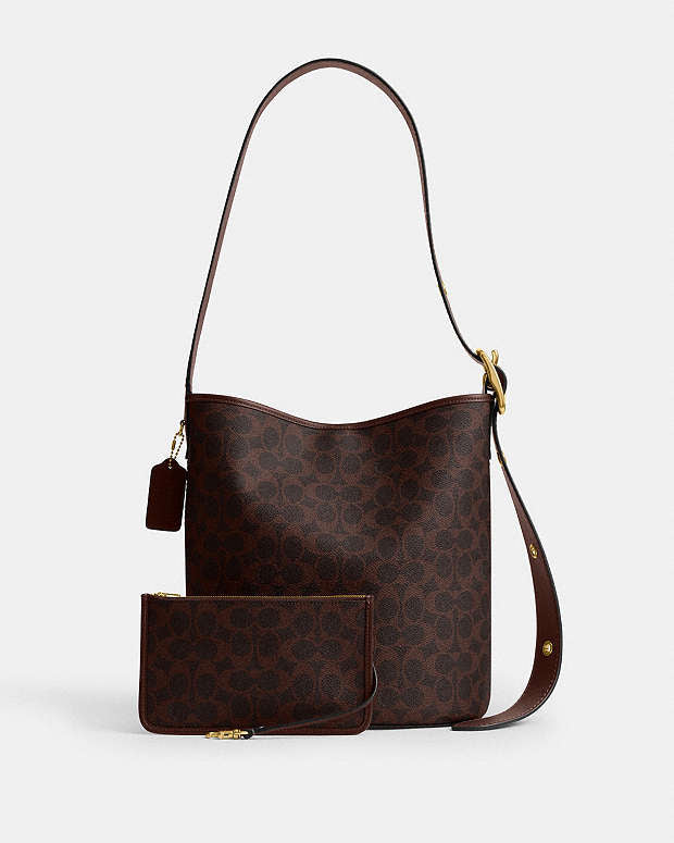 Coach Bleecker bucket bag made from signature canvas