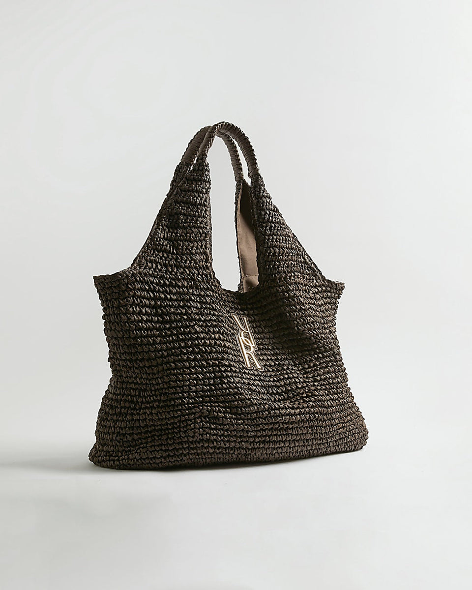 River island Brown Raffia Shopper Bag