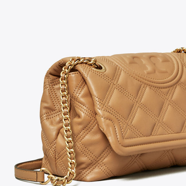 Tory Burch Fleming Soft Convertible Shoulder Bag in camel