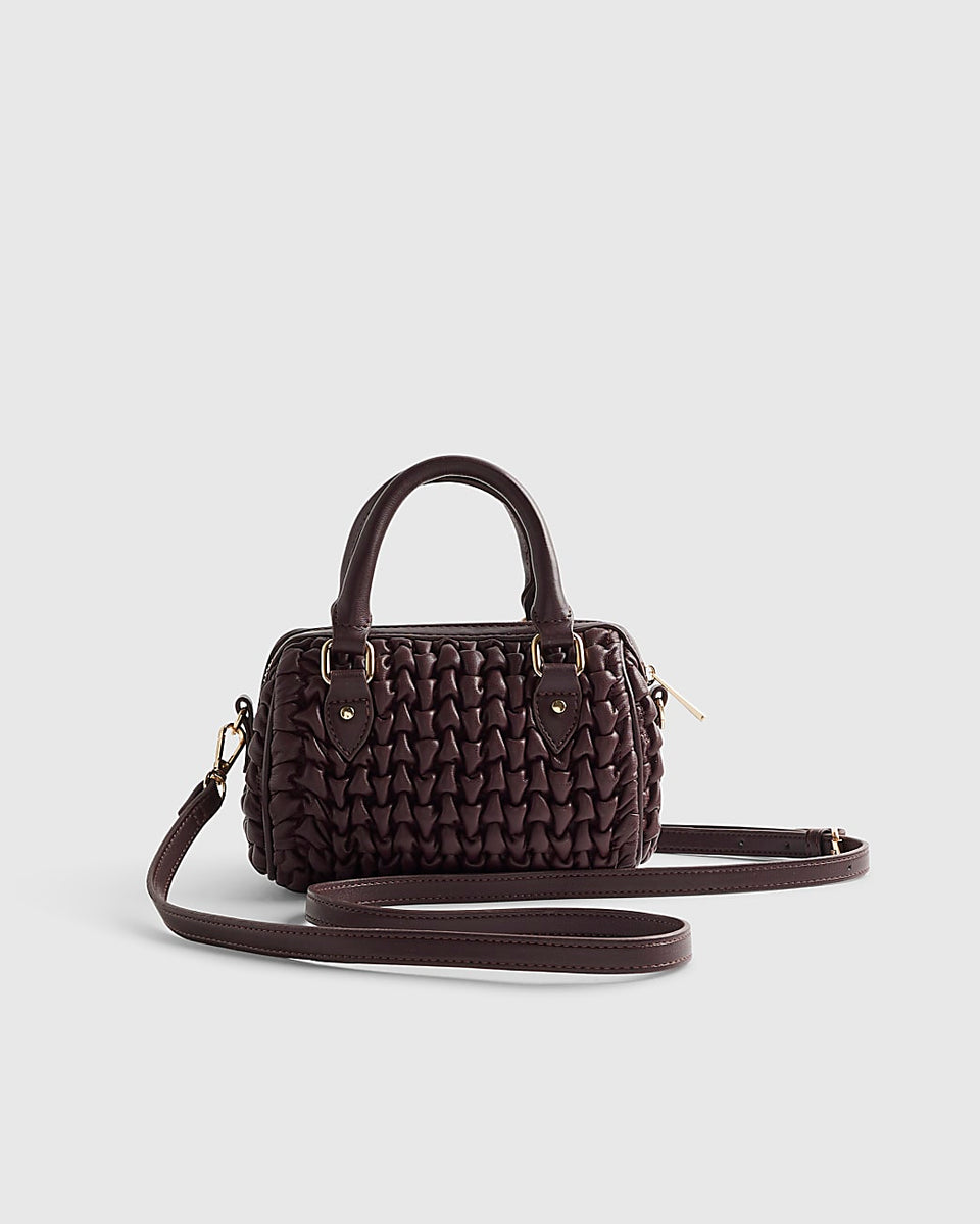 River Island Red Scrunch Mini Bowler Bag