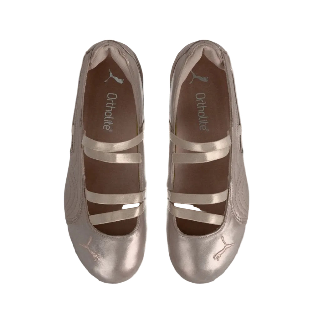 Puma SPEEDCAT BALLET - Ankle strap ballerina shoes - rose latte/silver-coloured size 37