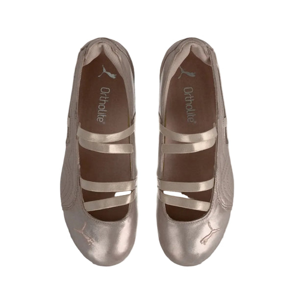 Puma SPEEDCAT BALLET - Ankle strap ballerina shoes - rose latte/silver-coloured size 37