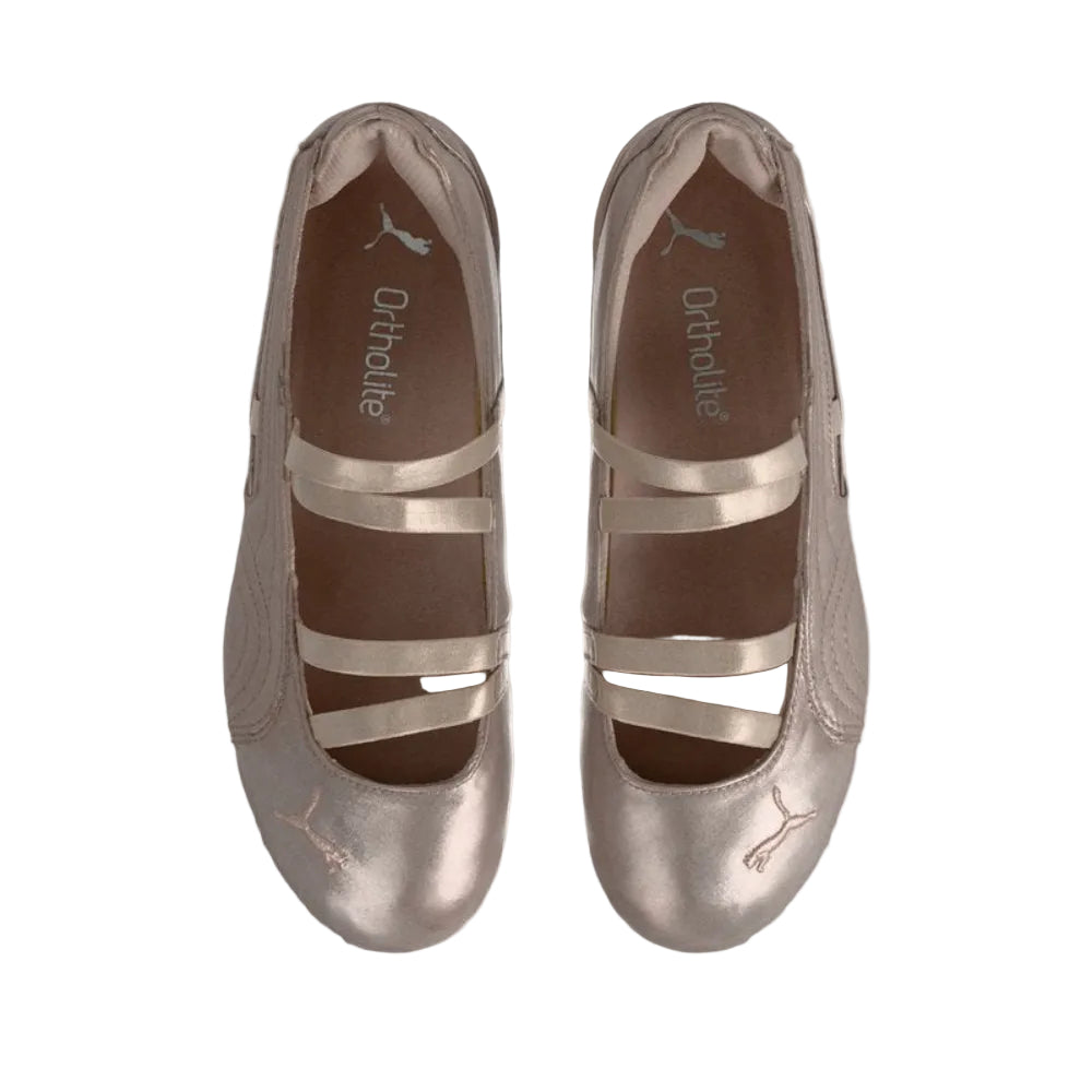 Puma SPEEDCAT BALLET - Ankle strap ballerina shoes - rose latte/silver-coloured size 39
