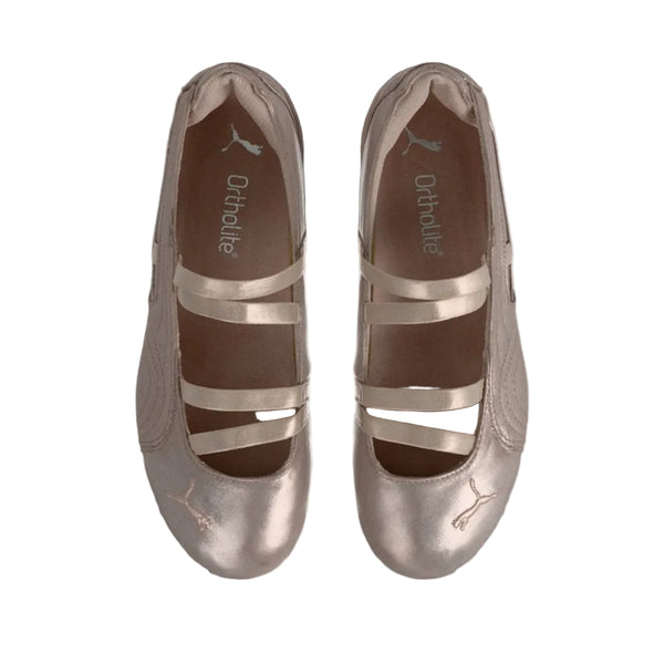Puma SPEEDCAT BALLET - Ankle strap ballerina shoes - rose latte/silver-coloured size 39