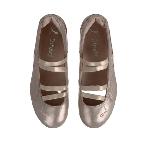 Puma SPEEDCAT BALLET - Ankle strap ballerina shoes - rose latte/silver-coloured size 38