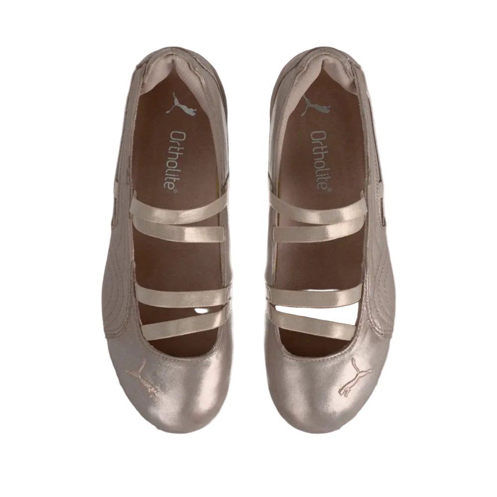 Puma SPEEDCAT BALLET - Ankle strap ballerina shoes - rose latte/silver-coloured size 40