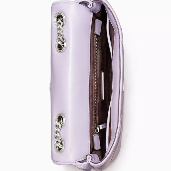 Tory Burch Kira Diamond Quilt Convertible Shoulder Bag in Purple