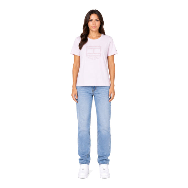 Tommy T-Shirt Pink Middle Logo