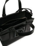 Armani Exchange logo plaque tote bag