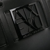 Armani Exchange logo plaque tote bag