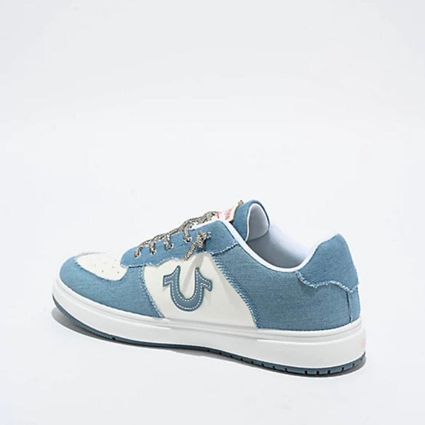 True Religion Allison White & Light Blue Shoes size 39